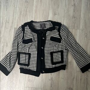 Forever 21 Black and White Houndstooth Blazer